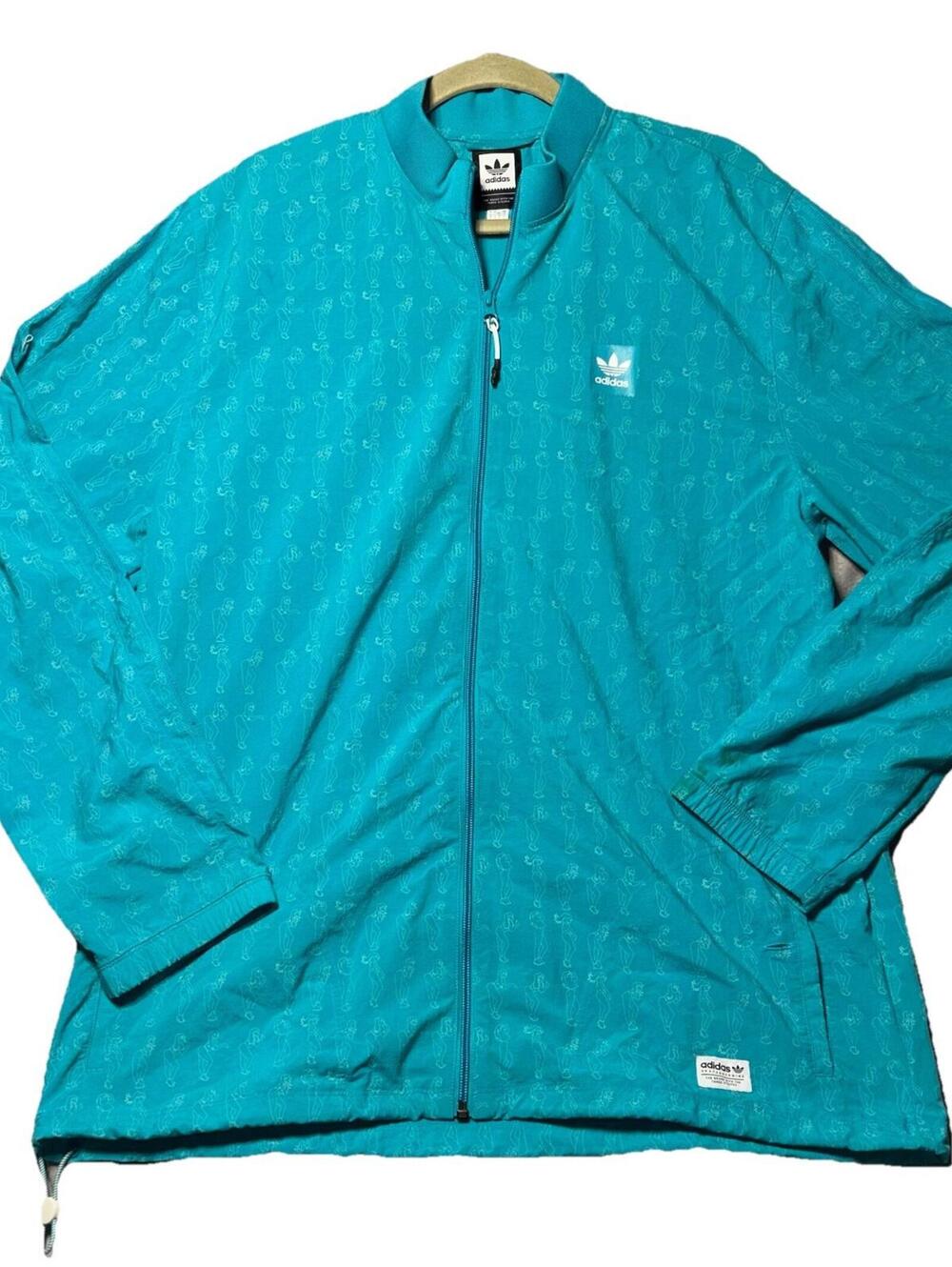 Adidas x Robin Claire Teal Blue Skateboarding Jacket CE1824 Men's Size Large